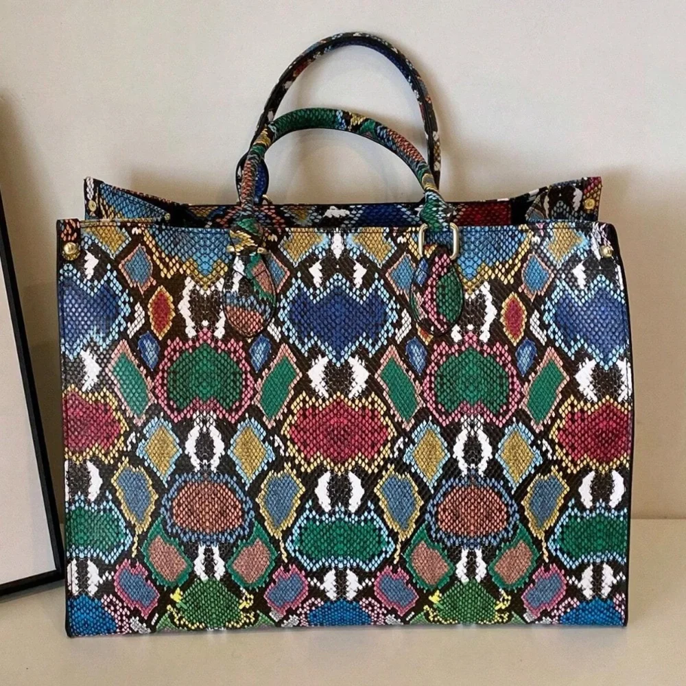 🆕 Python Patterned Tote Bag Set - Picture 2 of 7